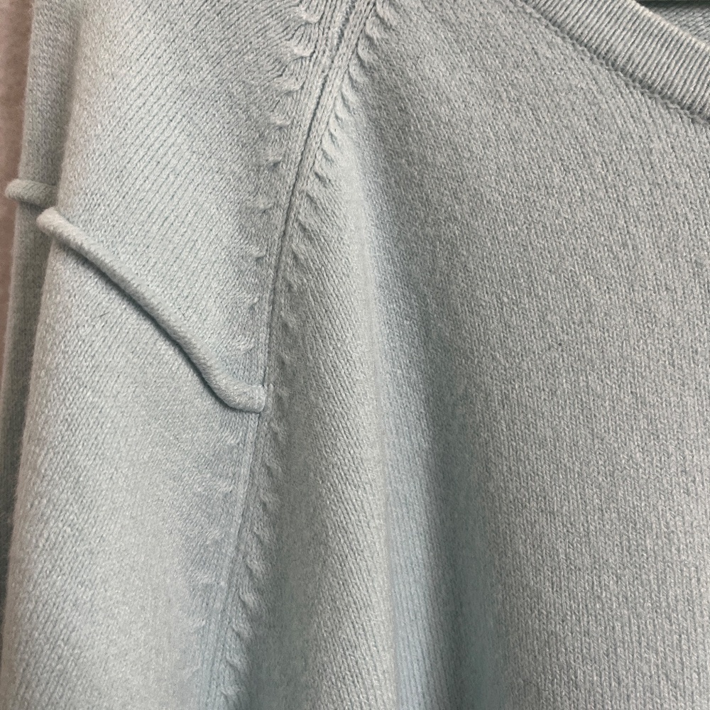 French Connection Mint Green Knit Sweater Size L Raglan Sleeve Minimalist - Picture 7 of 8